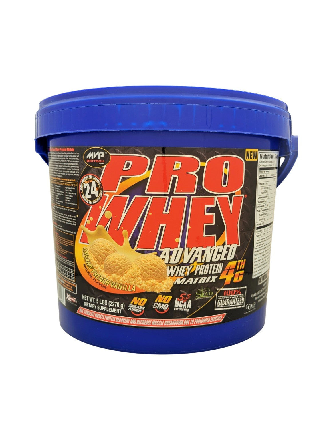 MVP Biotech PROWHEY 4G Whey Protein – Creamy French Vanilla, 5 lb