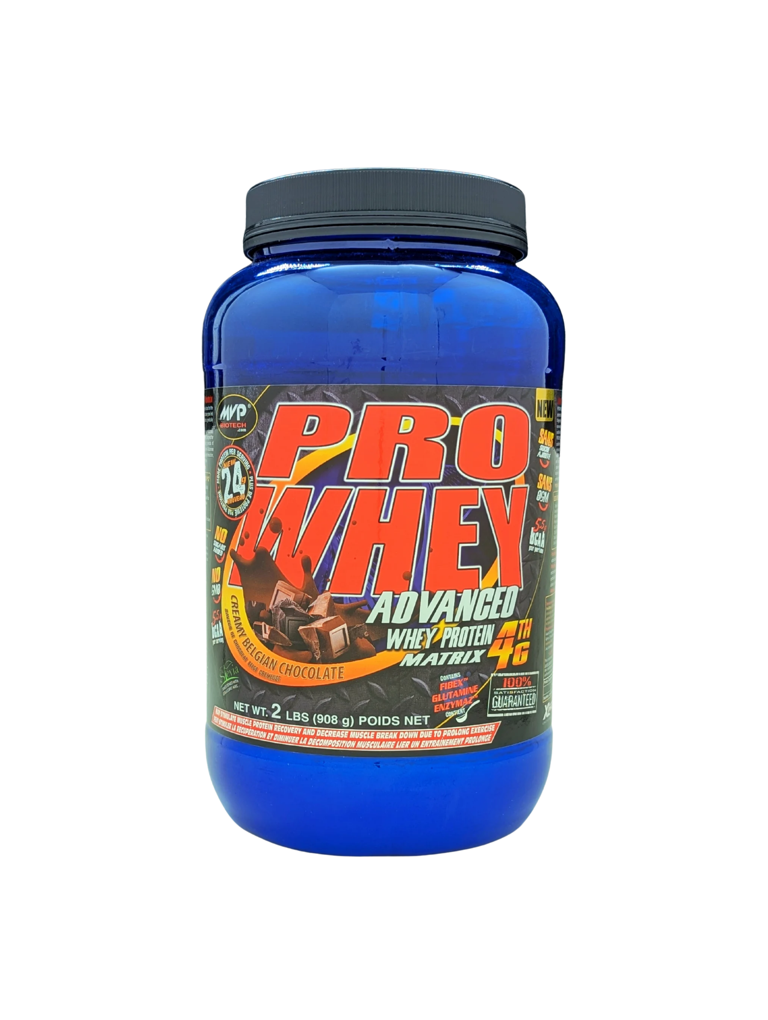 MVP Biotech PROWHEY 4G Whey Protein – Belgian Chocolate, 2 lb